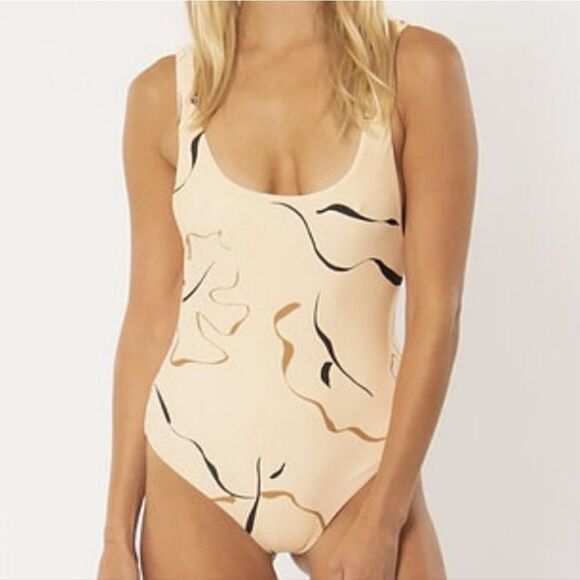 Amuse Society Women's Moxie One-Piece Swimsuit sz Large - Picture 3 of 9